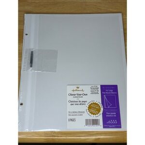Hallmark Choose-Your-Own Refill Pages Large Post-Bound Album 8pk White AR6555